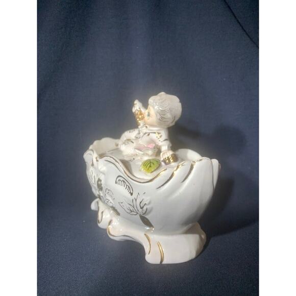 Vintage Porcelain Dish with Victorian Boy On Lid by Tilso - Picture 2 of 12